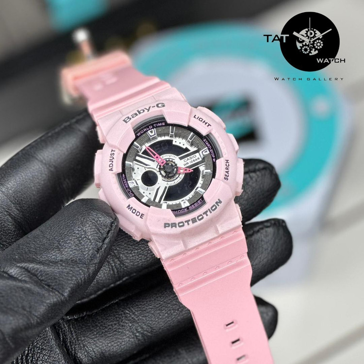 ساعت زنانه بچگانه بیبی جی ba110 موتور ژاپن baby-g ساعت مچی بی بی جی