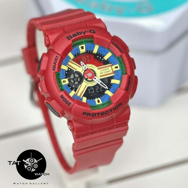 ساعت زنانه مردانه ست بی بی جی و جی شاک مدل 110 موتور ژاپن Casio ساعت مچی بیبی جی