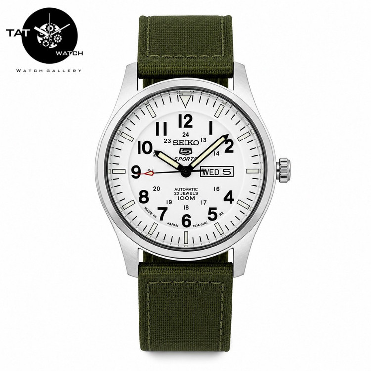 ساعت مردانه سیکو5 خلبانی موتور آرامگرد دو تقویمه باگارانتی یکساله و جعبه seiko5 ساعت مچی