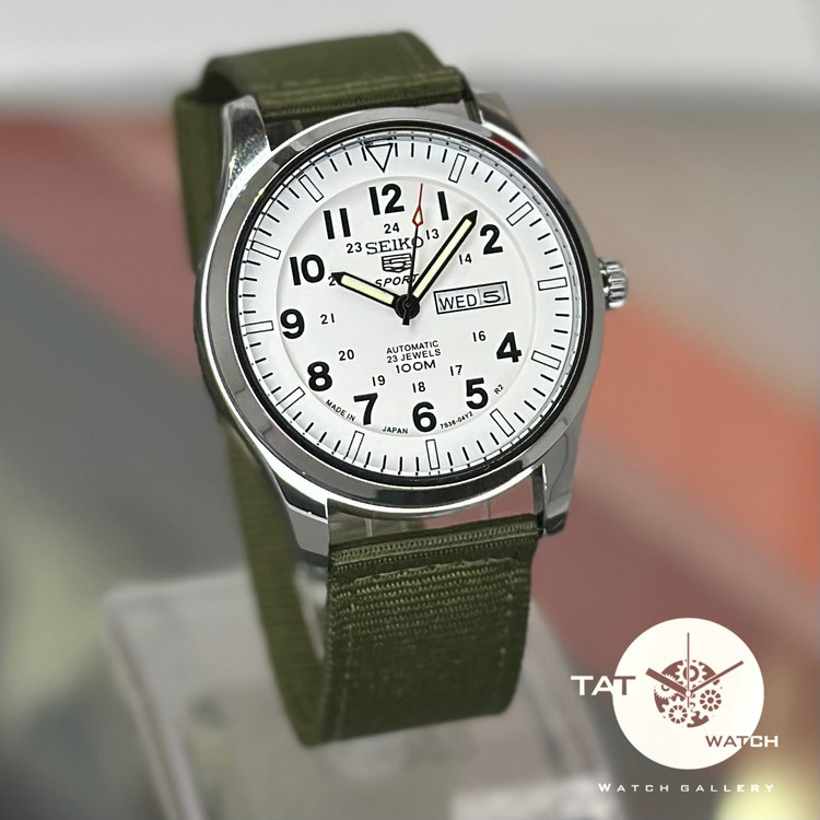 ساعت مردانه سیکو5 خلبانی موتور آرامگرد دو تقویمه باگارانتی یکساله و جعبه seiko5 ساعت مچی