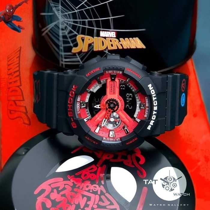 ساعت مچی مردانه جی شاک شخصیت مردعنکبوتی موتور ژاپن ضدآب G-Shock