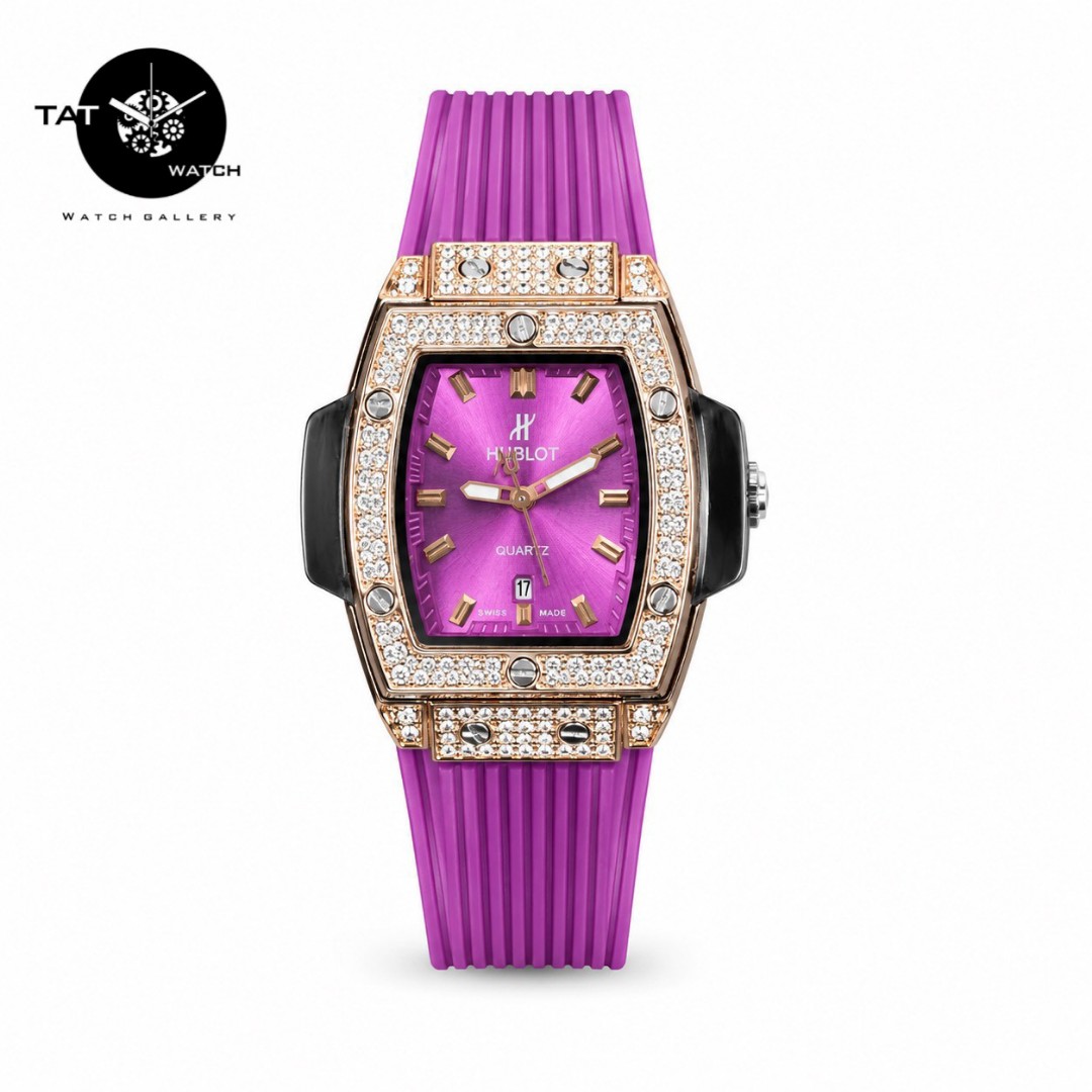 ساعت مچی زنانه هابلوت گارانتی جعبه ارسال رایگان رنگبندی Hublot