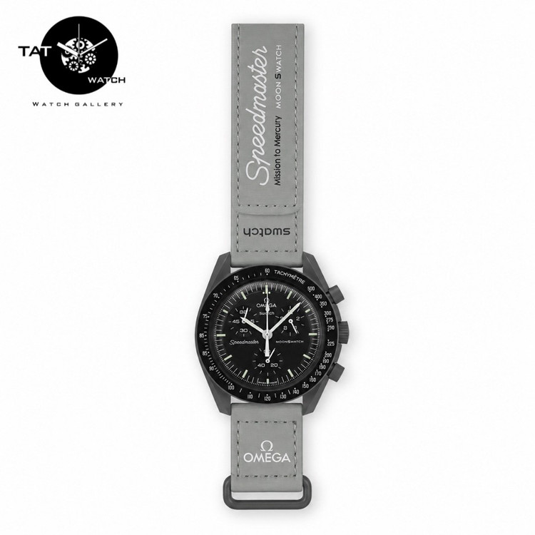 ساعت مردانه زنانه امگا سواچ عطارد Mercury طوسی سه موتوره کرنو باگارانتی جعبه ارسال رایگان omega swatch ساعت مچی