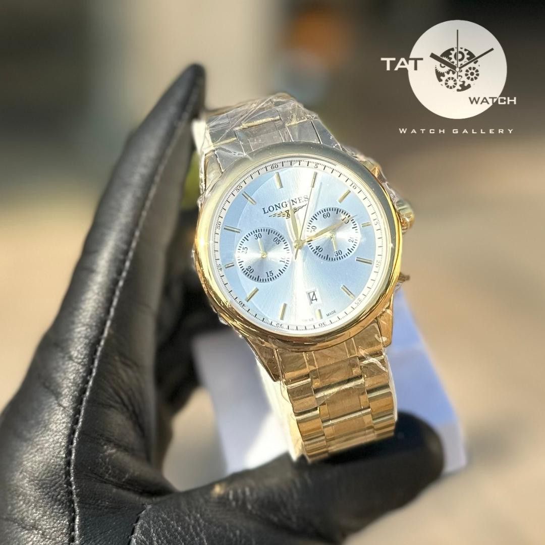 ساعت مردانه لونژین سه موتوره کرنو باگارانتی یک ساله و جعبه در رنگبندی ساعت مچی LONGINES
