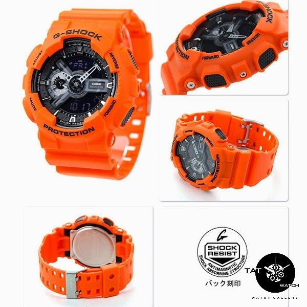 ساعت مچی جی شاک Ga110 نارنجی یک سال گارانتی جعبه ارسال رایگان کیفیت مسترG-Shock