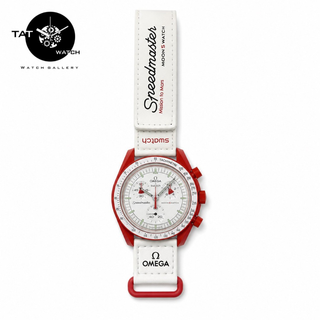 ساعت مردانه زنانه امگا سواچ مریخ mars سه موتوره کرنو گارانتی جعبه ارسال رایگان omega swatch ساعت مچی
