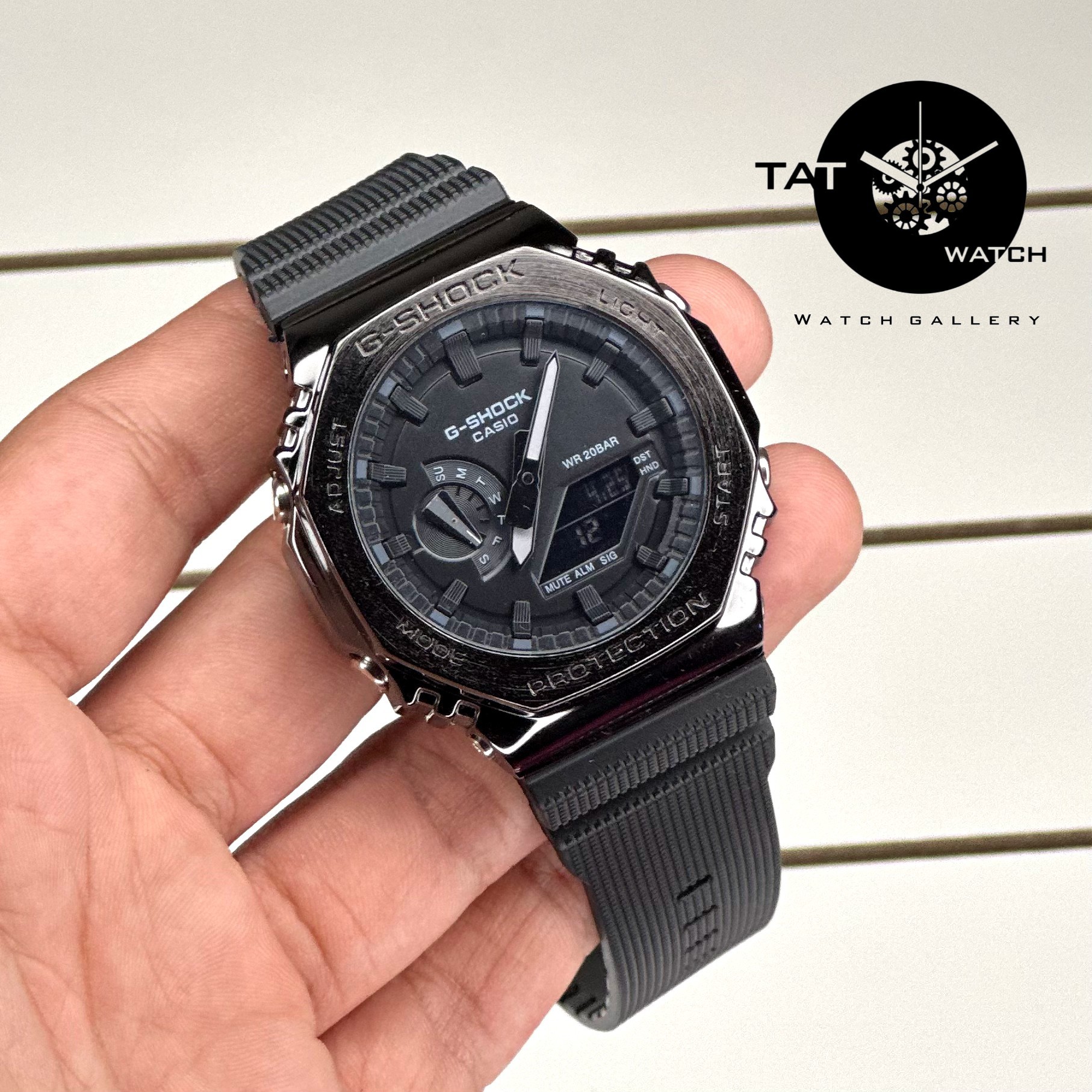 ساعت مردانه جی شاک GM2100 قاب فلزی موتور ژاپن باگارانتی جعبه اصلی کاسیو ارسال رایگان G-Shock ساعت مچی