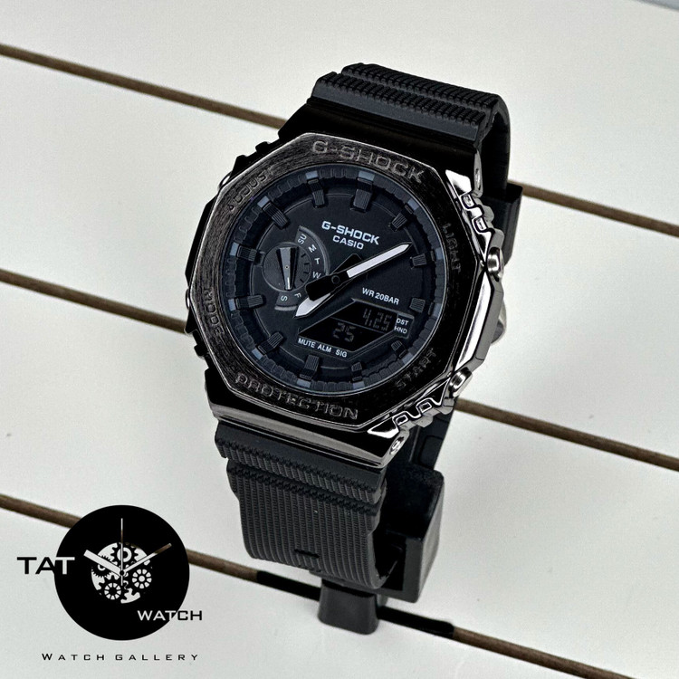 ساعت مردانه جی شاک GM2100 قاب فلزی موتور ژاپن باگارانتی جعبه اصلی کاسیو ارسال رایگان G-Shock ساعت مچی