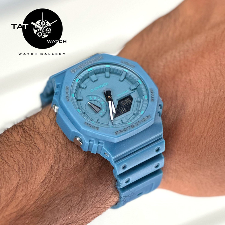 ساعت مچی مردانه جی شاکGa2100 آبی پرطرفدار موتور ژاپن با یکسال گارانتی در رنگبندی G-SHOCK
