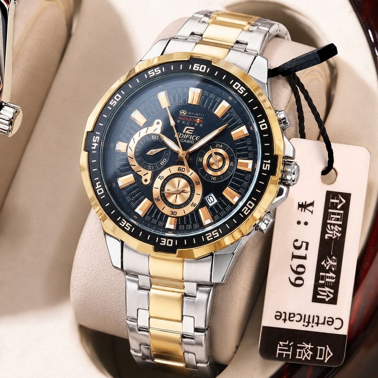 ساعت مردانه کاسیو ادفایس سه موتور فعال کرنوگراف casio EDIFICE کیفیت درجه یک با ارسال رایگان فوری و پرداخت قسطی کد 8