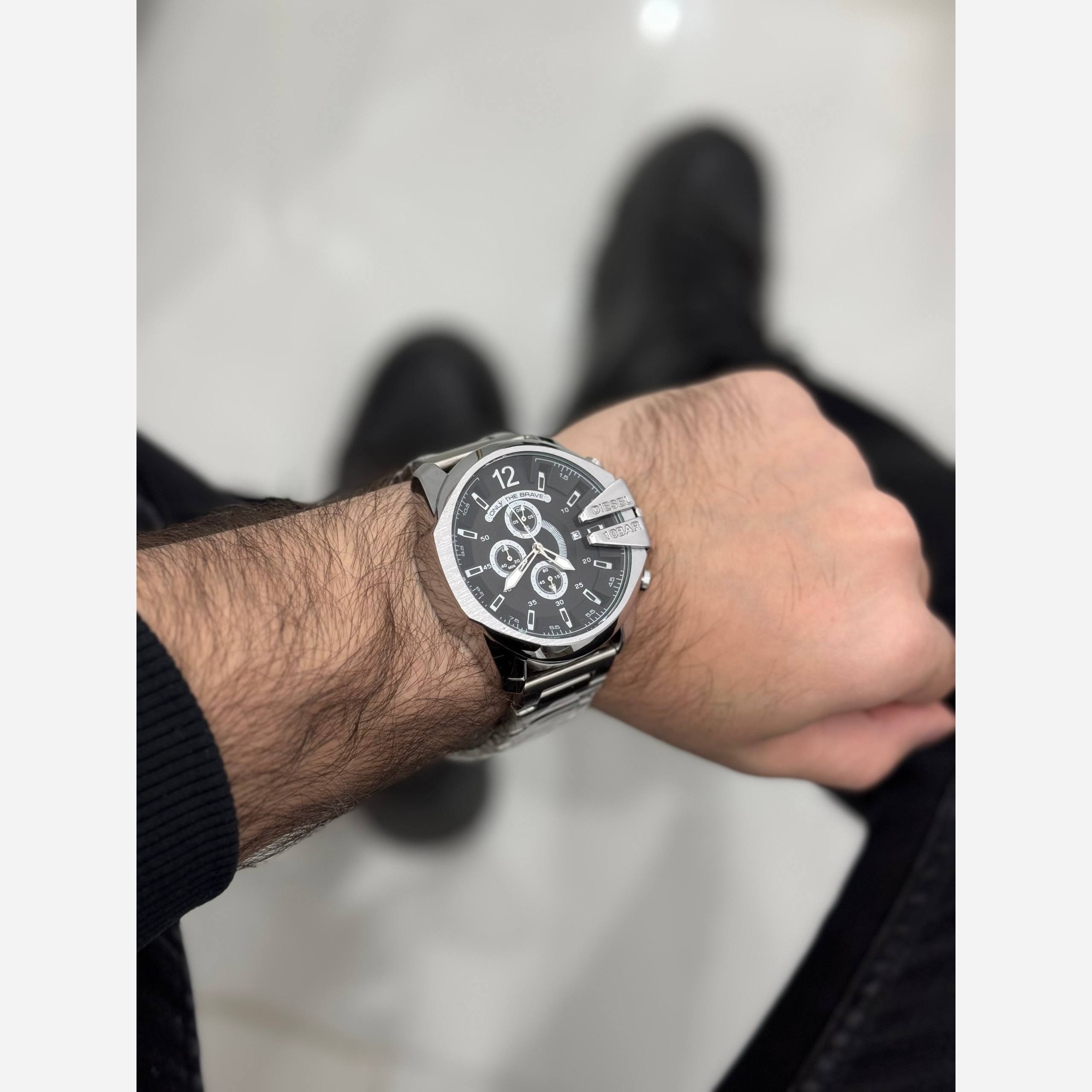 ساعت مردانه دیزل شاخدار سنگین درجه یک با کارت گارانتی جعبه ساعت قسطی بخرید