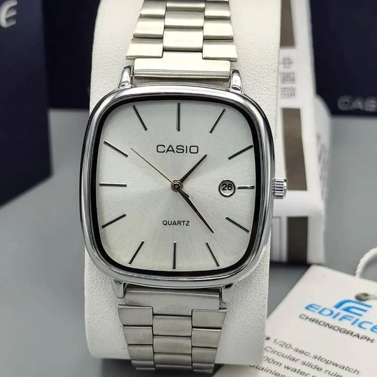 ساعت مچی مردانه کاسیو مربعی اولدمانی موتور ژاپن کیفیت استیل عالی با ارسال و جعبه رایگان