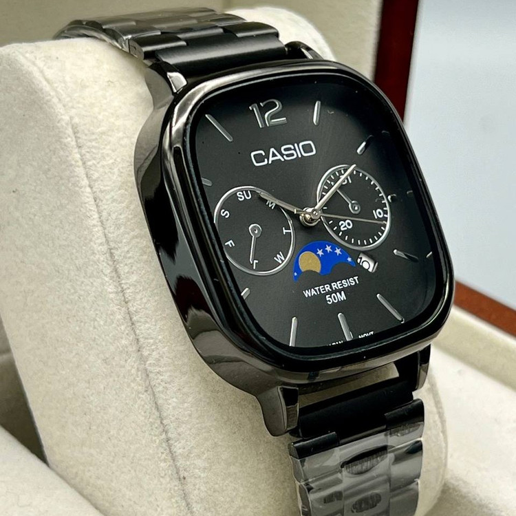 ساعت مچی مردانه کاسیو مربعی casio کلاسیک موتور ژاپن با ارسال ارسال رایگان