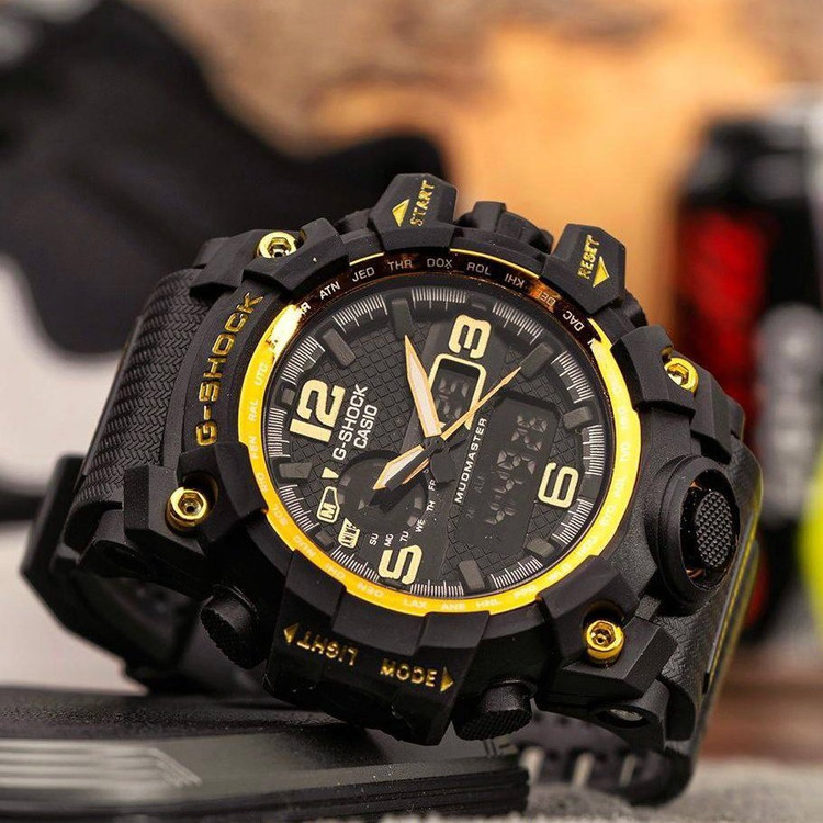ساعت جی شاک کاسیو دو زمانه g-shock بند پیو موتور اصلی کیفیت عالی کرنومتر آلارم تقویم چراغ و...با جعبه کادویی و ارسال