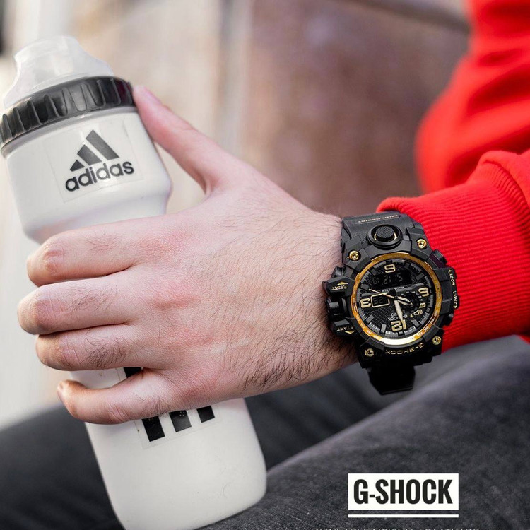 ساعت جی شاک کاسیو دو زمانه g-shock بند پیو موتور اصلی کیفیت عالی کرنومتر آلارم تقویم چراغ و...با جعبه کادویی و ارسال