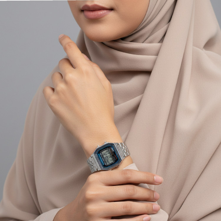 ساعت کاسیو دیجیتال A159W فلزی تک زنانه