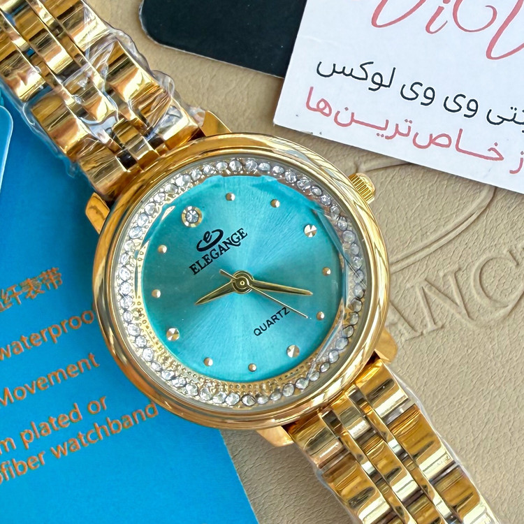 ساعت الگانس موتور ژاپن زنانه و دخترانه با گارانتی و شیشه دور کریستالی