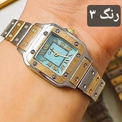 ساعت کارتیر سانتوس زنانه صفحه طرح سنگی رنگ ثابت