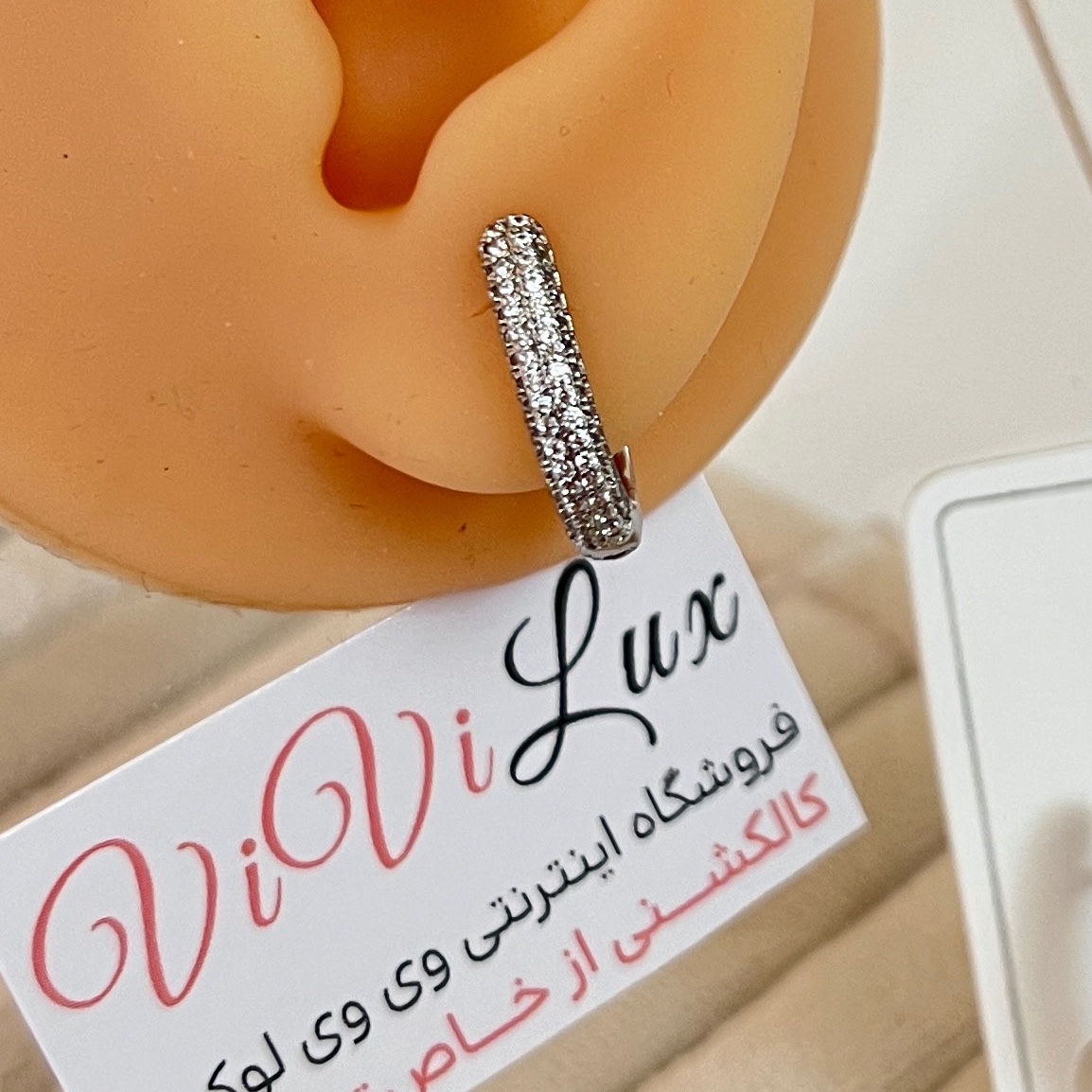 گوشواره ژوپینگ نقره ای جواهری اورجینال روکش طلا رنگ ثابت استفاده روزانه و حمام
