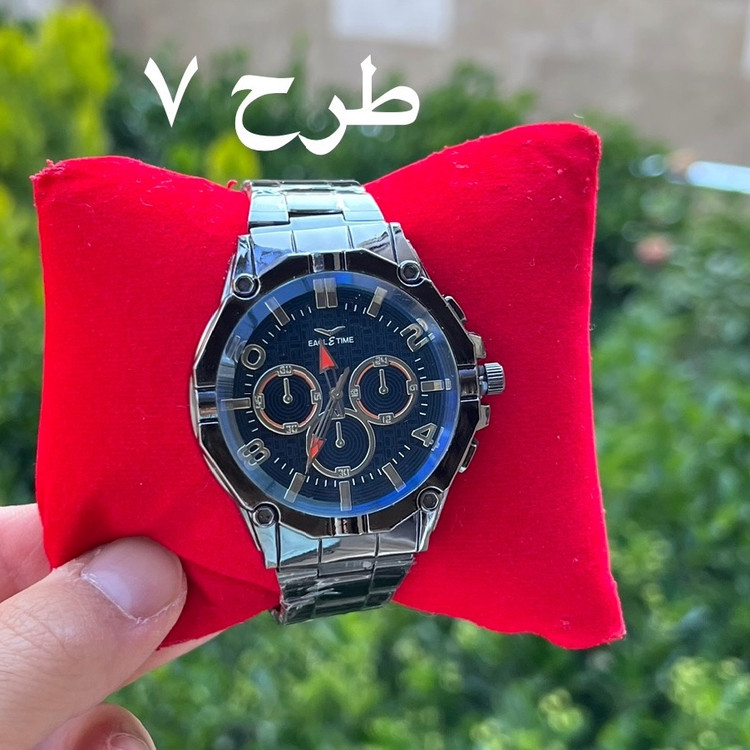 ساعت تمام مشکی مردانه و پسرانه بند فلزی شیک