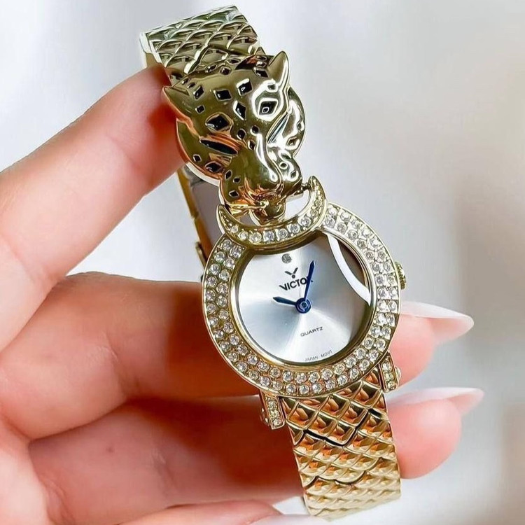 ساعت اورجینال سوپرلوکس برند ویکتور طرح پنتر لئوپار کارتیر PANTHERE DE CARTIER