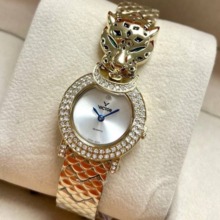 ساعت اورجینال سوپرلوکس برند ویکتور طرح پنتر لئوپار کارتیر PANTHERE DE CARTIER