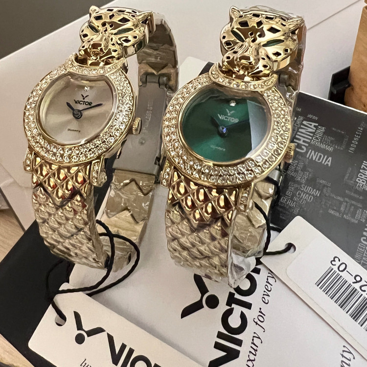 ساعت اورجینال سوپرلوکس برند ویکتور طرح پنتر لئوپار کارتیر PANTHERE DE CARTIER