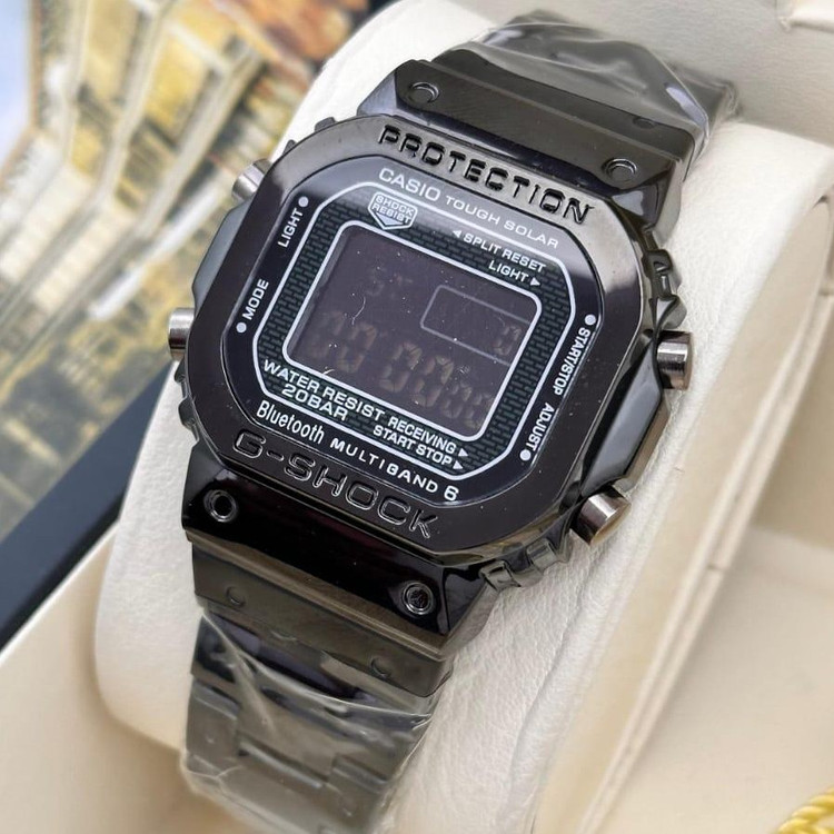 کاسیو جیشاک تمام فلزی CASIO G SHOCK 3459 دارای رنگبندی مشکی و طلایی و رزگلد مسی