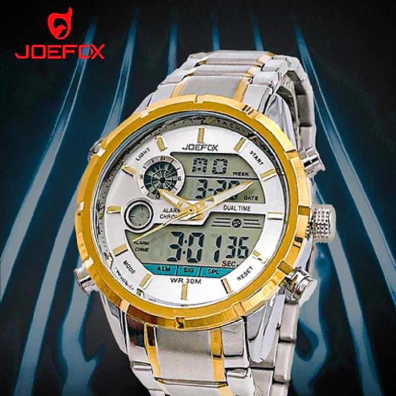 ساعت اورجینال دو زمانه جوفاکس درجه یک JOE FOX مردانه امکانات کامل