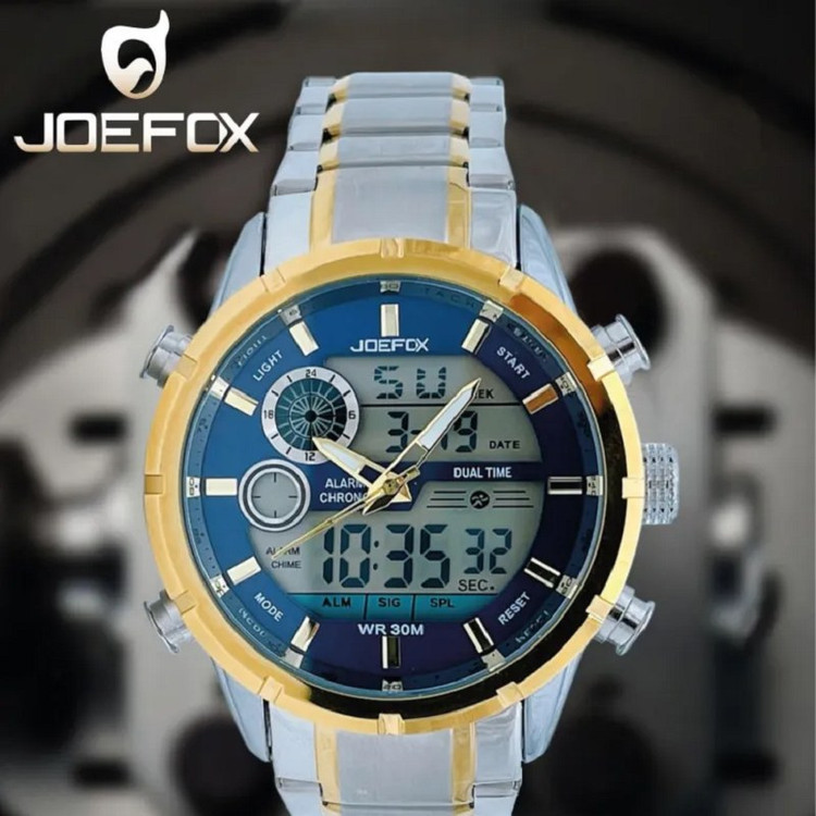 ساعت اورجینال دو زمانه جوفاکس درجه یک JOE FOX مردانه امکانات کامل