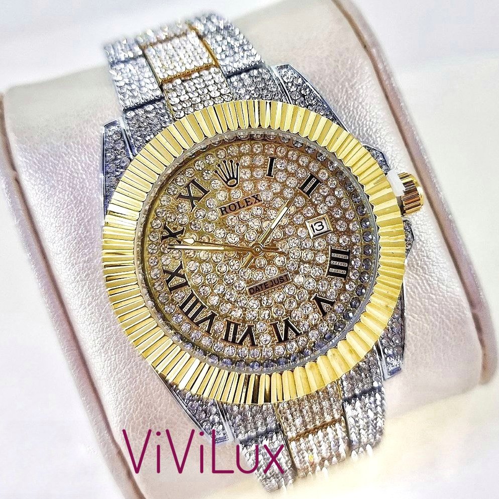 ساعت رولکس دیت جاست فول نگین کاری کیفیت بالا ROLEX DATE JUST