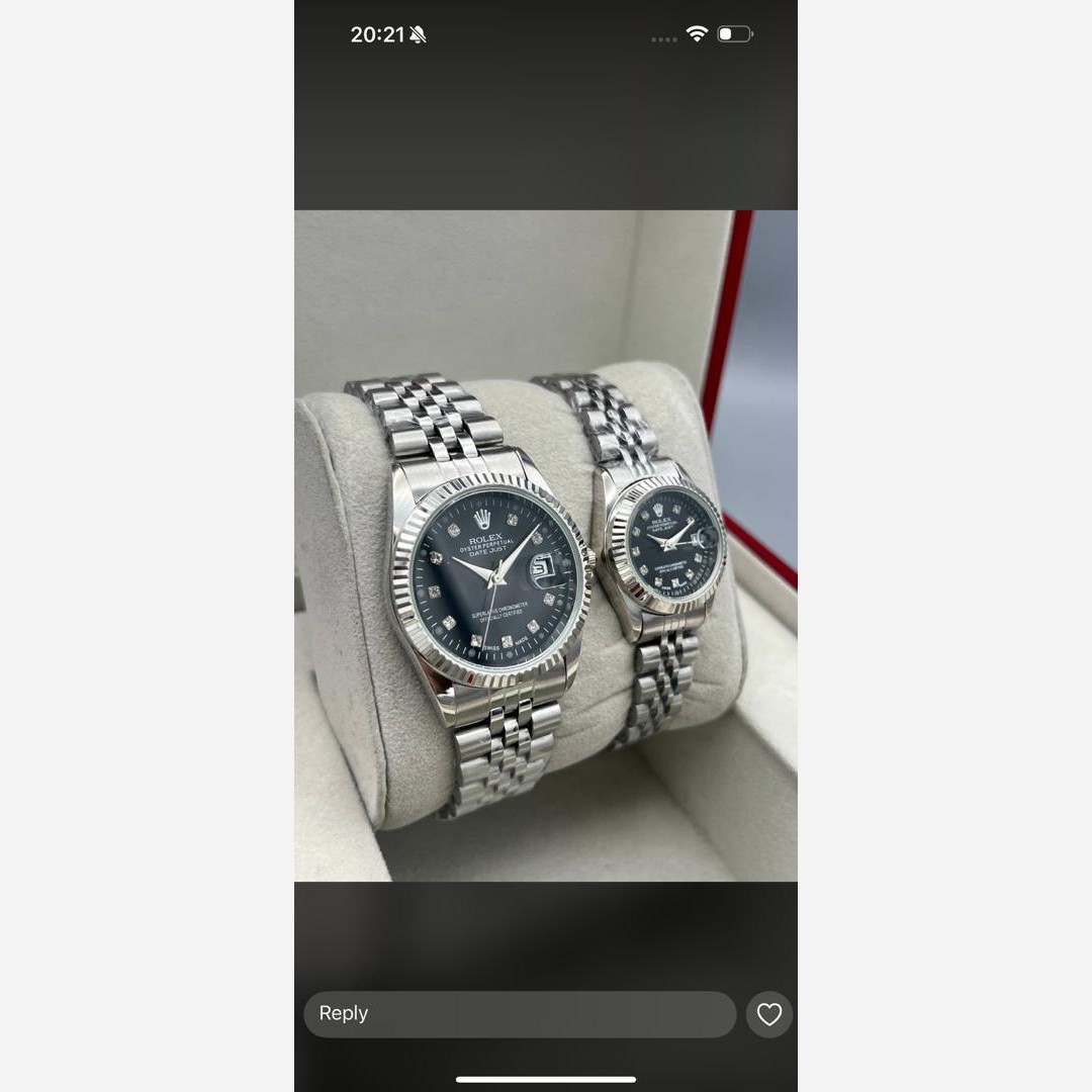 ساعت رولکس ست نقره ای صفحه مشکی