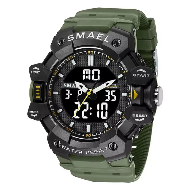 ساعت مچی عقربهای کوارتز مردانه اس میل مدل 8080-Army-grn