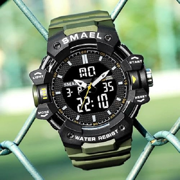 ساعت مچی عقربهای کوارتز مردانه اس میل مدل 8080-Army-grn