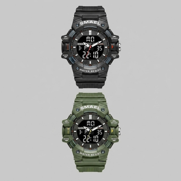 ساعت مچی عقربهای کوارتز مردانه اس میل مدل 8080-Army-grn