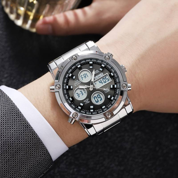 ساعت مچی عقربهای کوارتز مردانه اسکمی مدل 2556-blk