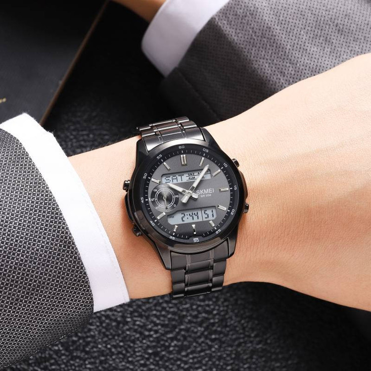 ساعت مچی عقربهای کوارتز مردانه اسکمی مدل 2284-blk