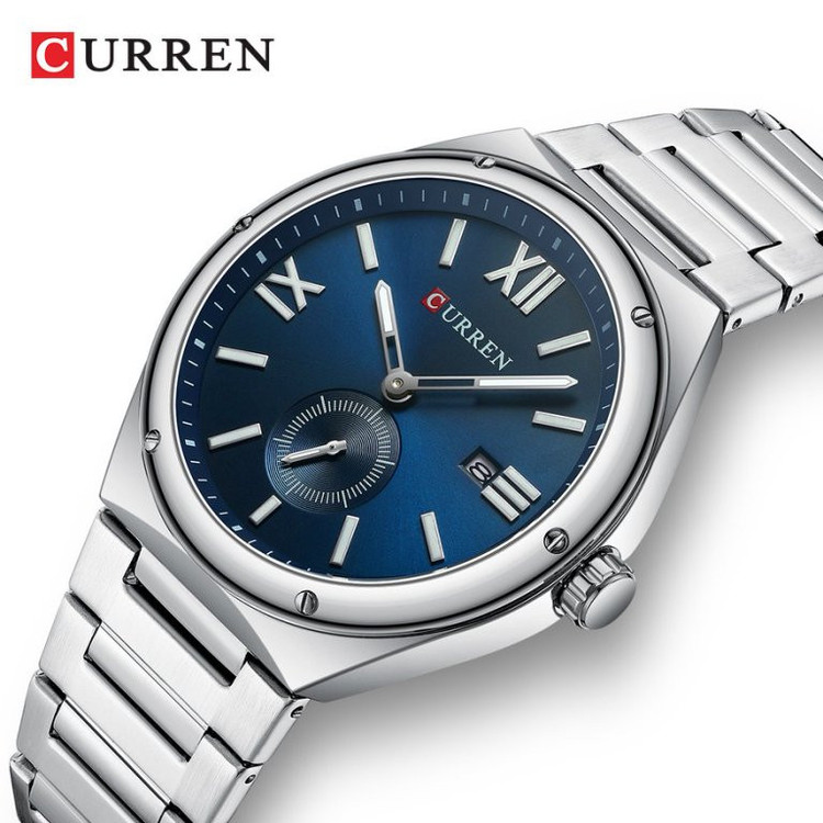 ساعت مچی عقربهای کوارتز مردانه کورن مدل 8471-SI-blue-2