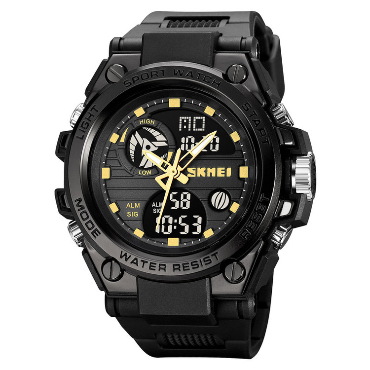 ساعت مچی عقربهای کوارتز مردانه اسکمی مدل 2031-BLK-GD-2