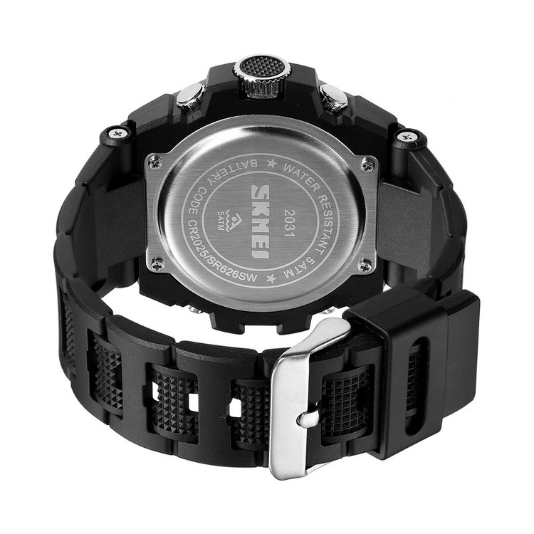 ساعت مچی عقربهای کوارتز مردانه اسکمی مدل 2031-BLK-GD-2