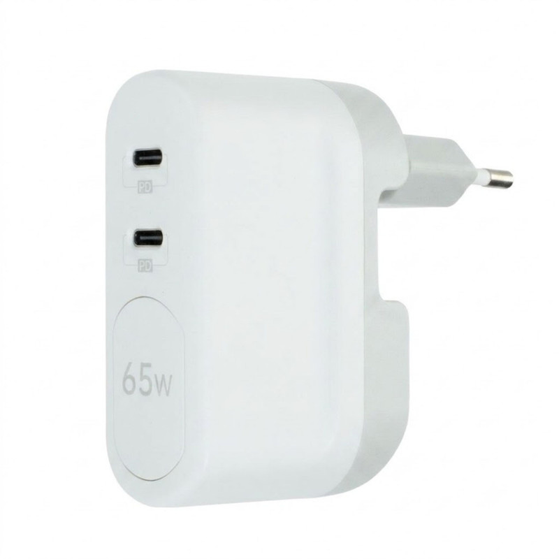 شارژر دیواری 65 وات دو پورت بودی مدل AC326REW