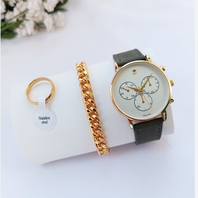 ساعت مچی مردانه دستبند انگشتر