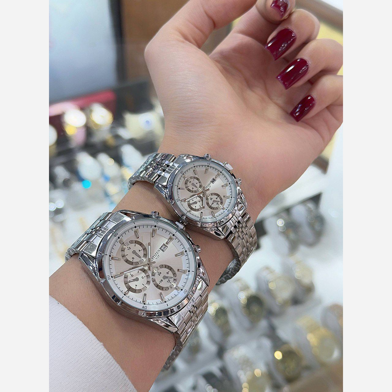 ساعت زنانه و مردانه سیتیزن با کیفیت بالا رنگ ثابت استیل فول تاریخ دار ارسال رایگان