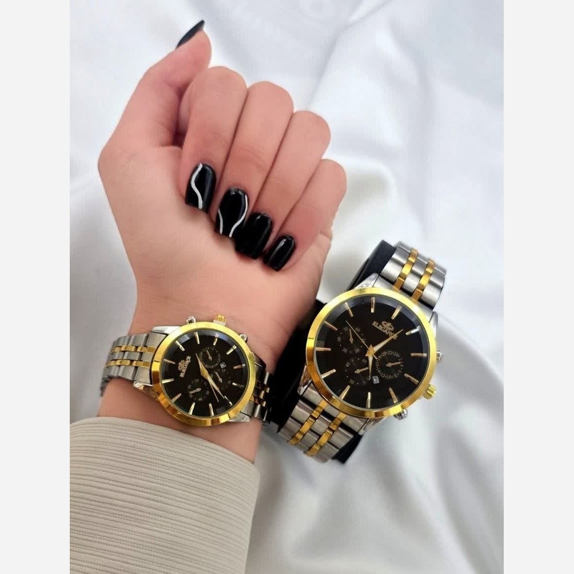ساعت الگانس زنانه و مردانه کیفیت عالی شیک و زیبا فروش به صورت تک و ست ارسال رایگان۔ ساعت زنانه ۔ ساعت مردانه