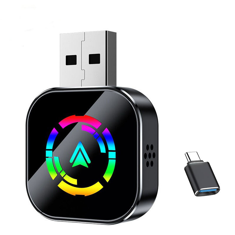 کارپلی و اندروید اتو مدل Wireless CarPlay/Android Auto Q1AS به همراه مبدل USB به USB-C
