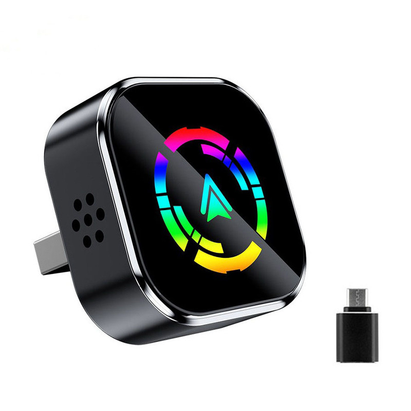 کارپلی و اندروید اتو مدل Wireless CarPlay/Android Auto Q1A به همراه مبدل USB به USB-C