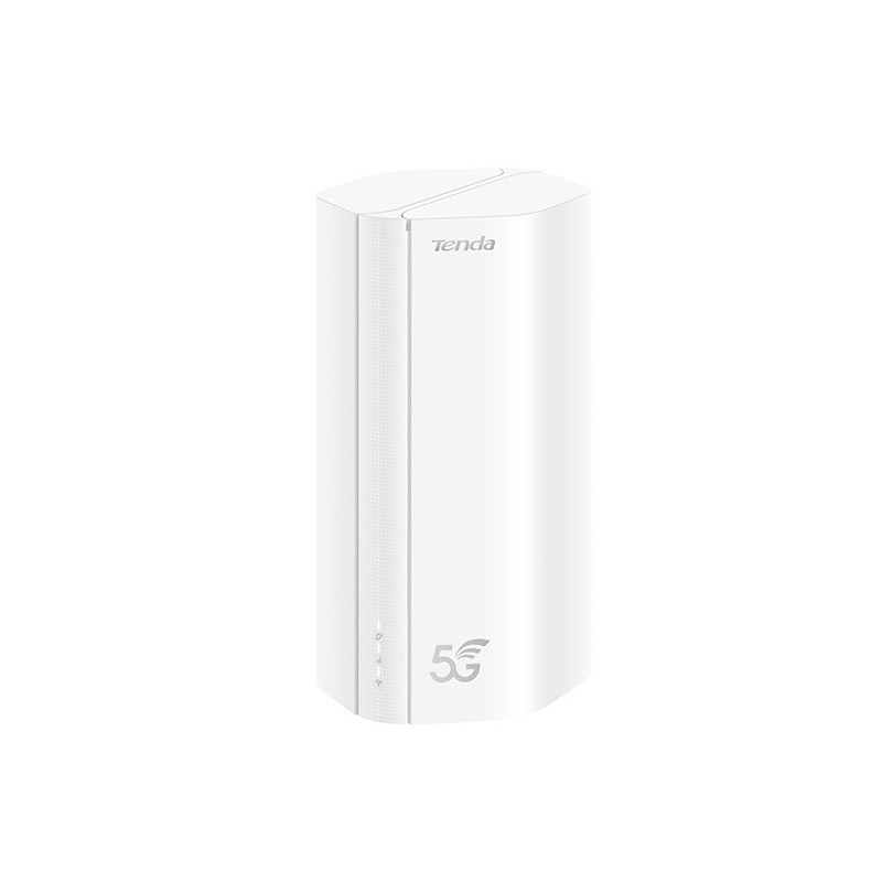 مودم روتر 5G بی‌سیم تندا مدل 5G01 با پشتیبانی از Wi-Fi 6، سرعت تا 1500 مگابیت، 6 آنتن داخلی Beamforming، پردازنده چهار هسته‌ای ARM Cortex-A53، رم 1 گیگابایت، حافظه 8 گیگابایت، پورت گیگابیتی LAN، قابلیت اتصال سیم‌کارت 4G/5G و امنیت WPA3/WPA2