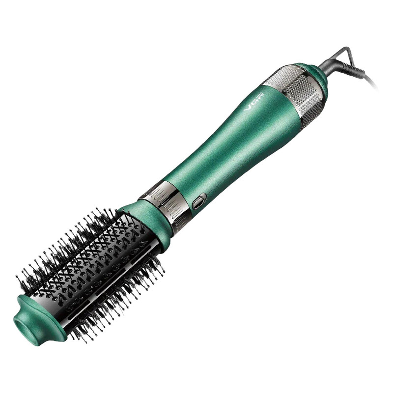 سشوار برس‌دار حالت‌دهنده 1000 وات وی جی ار مدل V-493، موتور DC، وزن 300 گرم، المنت سرامیک، دارای سری متمرکز‌کننده باریک، متمرکز‌کننده پهن، سری برس‌دار گرد پهن، سری برس‌دار تخت با ویژگی صاف‌کنندگی، حجم‌دهندگی، با قابلیت باد سرد