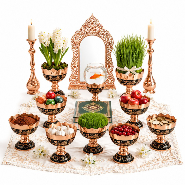 آجیل خوری،شکلاتخوری، قندان مسی الماس تراش سایز کوچک