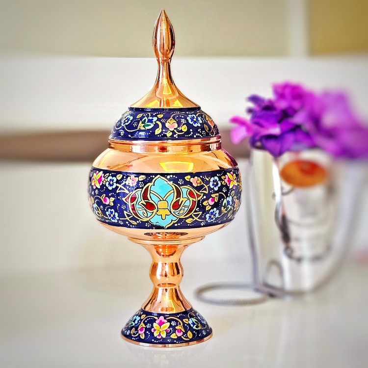 شکلات خوری مس و پرداز طلایی ارتفاع 23